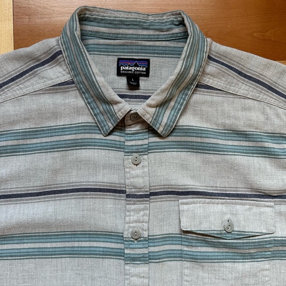 Patagonia Fjord flannel long sleeve button up organic cotton lightweight shirt - Picture 3 of 9
